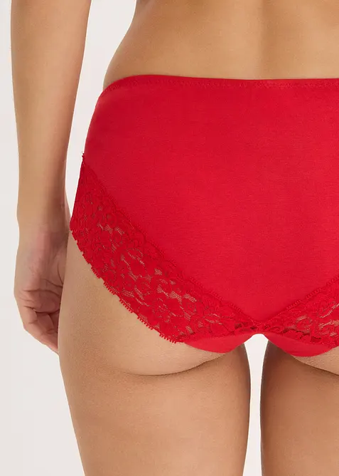 Bokov&eacute; kalhotky s krajkou (4 ks v balen&iacute;), bonprix