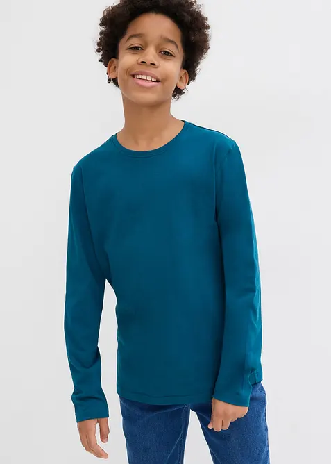 Triko s dlouh&yacute;m ruk&aacute;vem a organickou bavlnou (3 ks v balen&iacute;), bonprix