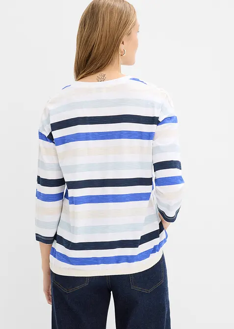 Triko z materi&aacute;lu slub, 3/4 ruk&aacute;v, organick&aacute; bavlna, bonprix