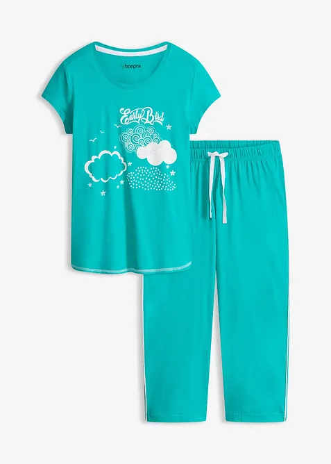 Capri pyžamo z čist&eacute; organick&eacute; bavlny, bonprix