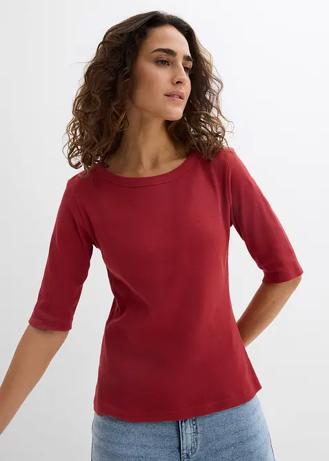 Žebrovan&eacute; tričko s organickou bavlnou (2 ks v balen&iacute;), bonprix