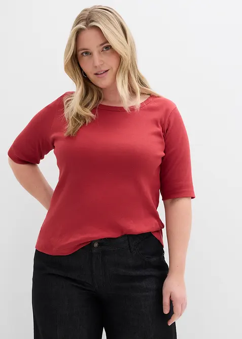 Žebrovan&eacute; tričko s organickou bavlnou (2 ks v balen&iacute;), bonprix