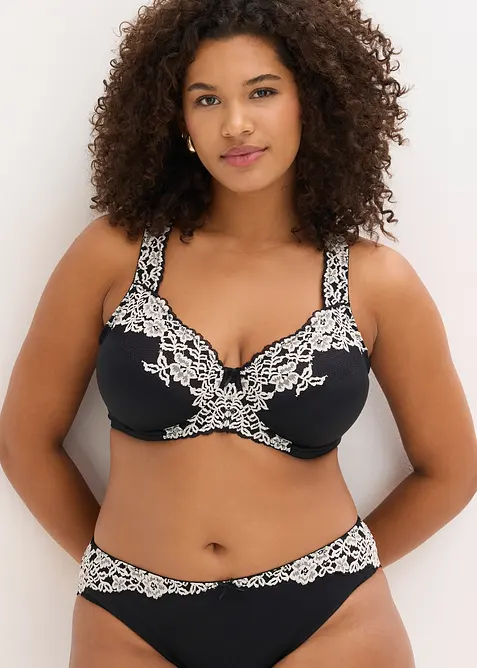 Podprsenka s kosticemi a polstrovan&yacute;mi ram&iacute;nky (2 ks v balen&iacute;), bonprix