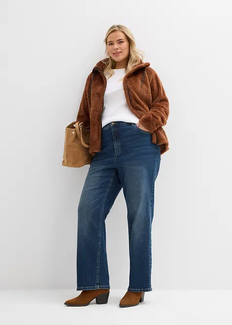 Dž&iacute;ny Straight Loose, High Waist, bonprix