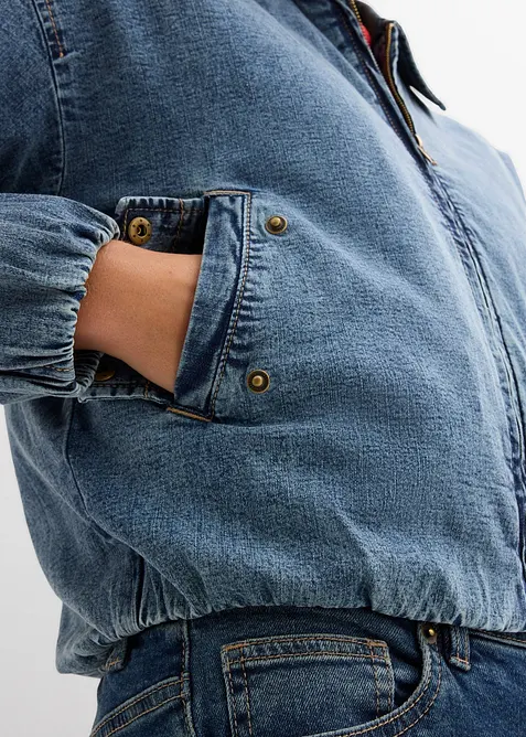 Zateplen&aacute; dž&iacute;nov&aacute; bunda, cropped, bonprix