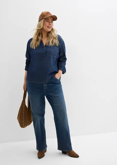 Dž&iacute;nov&aacute; tunika s čistou organickou bavlnou, bonprix