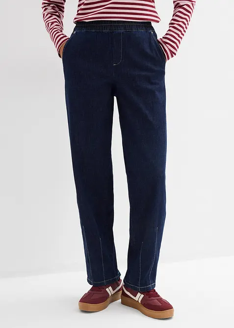 Dž&iacute;ny Barrel, Mid Waist, pohodln&yacute; pas, bonprix