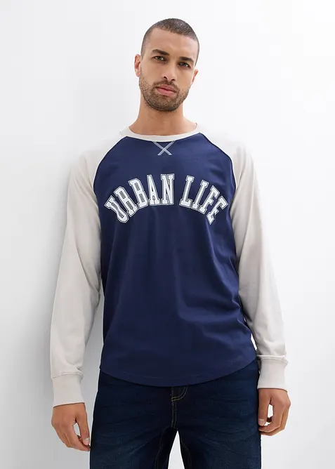 Triko s dlouh&yacute;m ruk&aacute;vem, z čist&eacute; organick&eacute; bavlny, bonprix