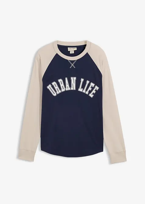 Triko s dlouh&yacute;m ruk&aacute;vem, z čist&eacute; organick&eacute; bavlny, bonprix