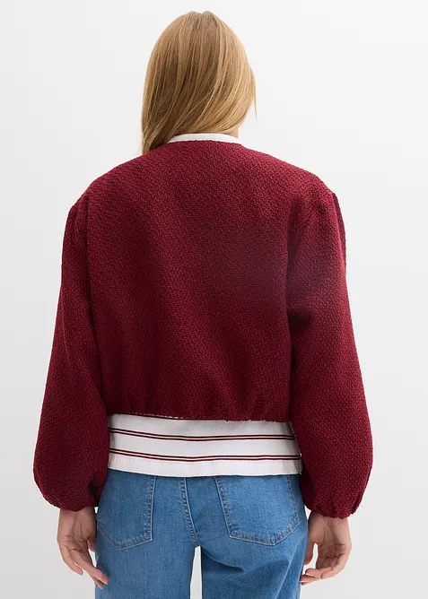 Bluzon z měkk&eacute; bukl&eacute; př&iacute;ze, bonprix