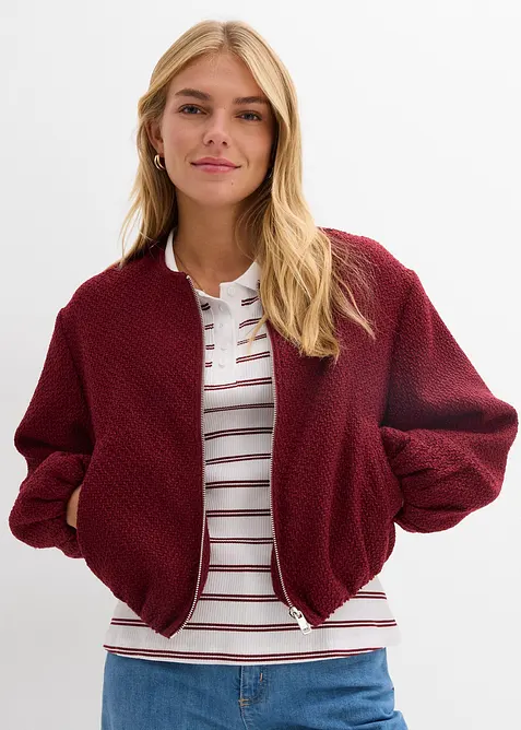 Bluzon z měkk&eacute; bukl&eacute; př&iacute;ze, bonprix