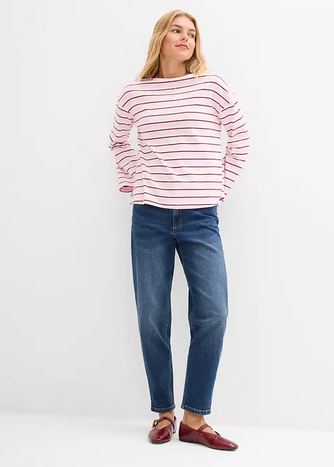 Triko s dlouh&yacute;m ruk&aacute;vem, z čist&eacute; organick&eacute; bavlny, bonprix