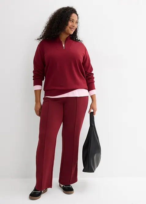 Mikina z měkk&eacute; visk&oacute;zov&eacute; směsi, bonprix