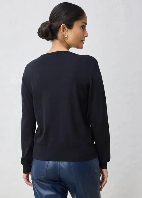 Pleten&yacute; kab&aacute;tek s pod&iacute;lem hedv&aacute;b&iacute;, bonprix