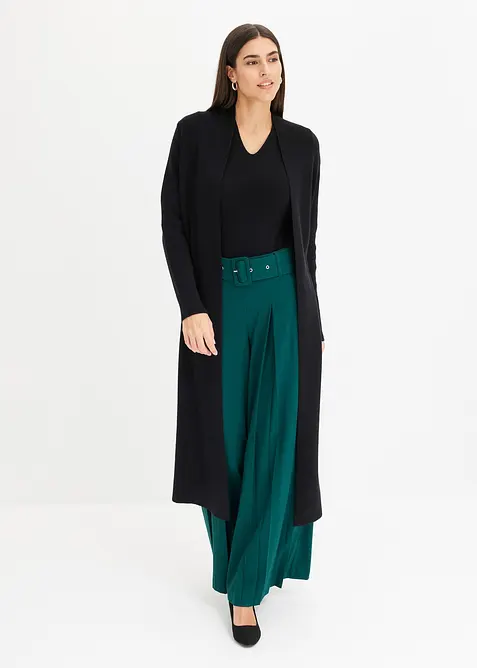 Žebrovan&yacute; svetr s visk&oacute;zou, kr&aacute;tk&yacute; ruk&aacute;v, bonprix