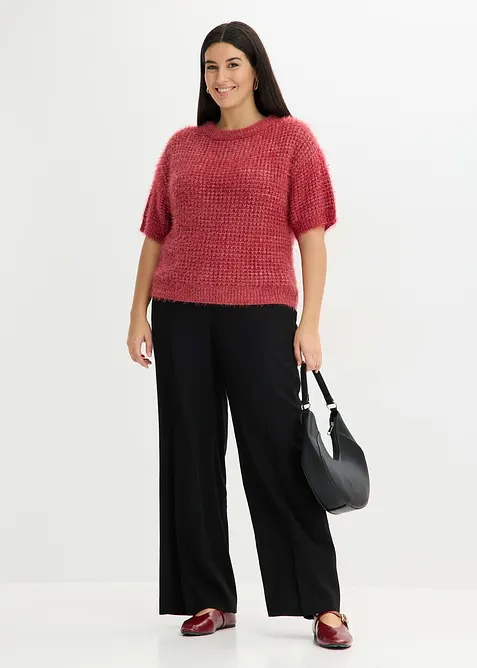 Svetr ze silněj&scaron;&iacute; pleteniny, z peř&iacute;čkov&eacute; př&iacute;ze, bonprix