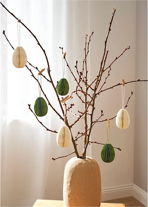 Z&aacute;věsn&aacute; dekorace: pap&iacute;rov&eacute; vejce (6 ks v balen&iacute;), bonprix