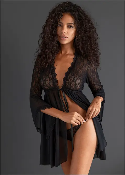 Kimovo a kalhotky tanga (2d&iacute;ln&aacute; souprava), bonprix