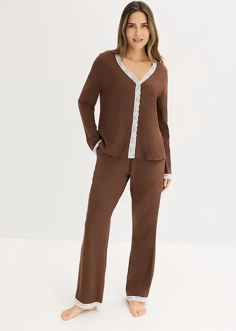 Pyžamo s knofl&iacute;kovou li&scaron;tou, bonprix
