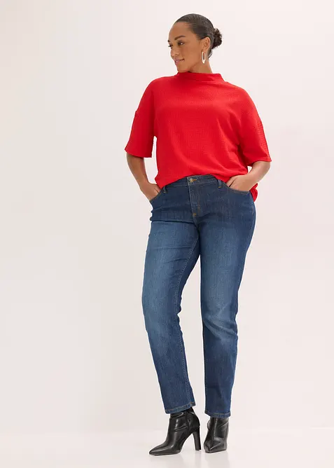 Tričko ze strukturovan&eacute;ho krepu, bonprix