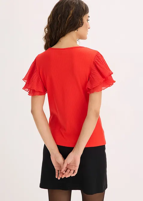 Tričko s vol&aacute;ny, bonprix