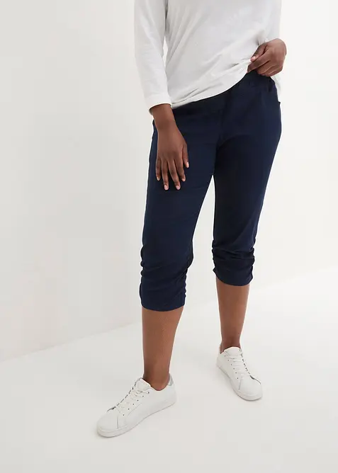 Capri kalhoty s pohodln&yacute;m pasem, z bavlněn&eacute; směsi, bonprix