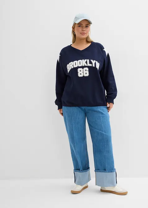 Oversize mikina z měkk&eacute; bavlněn&eacute; směsi, bonprix