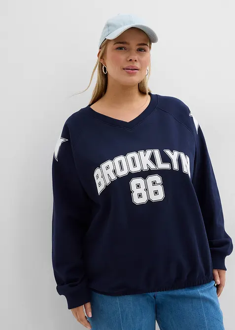 Oversize mikina z měkk&eacute; bavlněn&eacute; směsi, bonprix