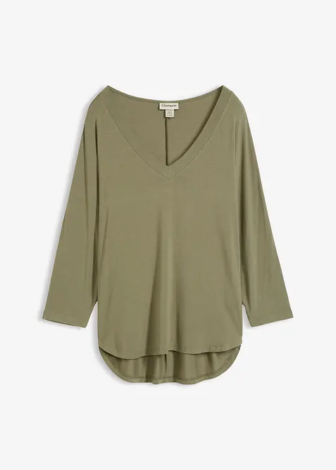 Tričko ze spl&yacute;vav&eacute; visk&oacute;zov&eacute; směsi, bonprix