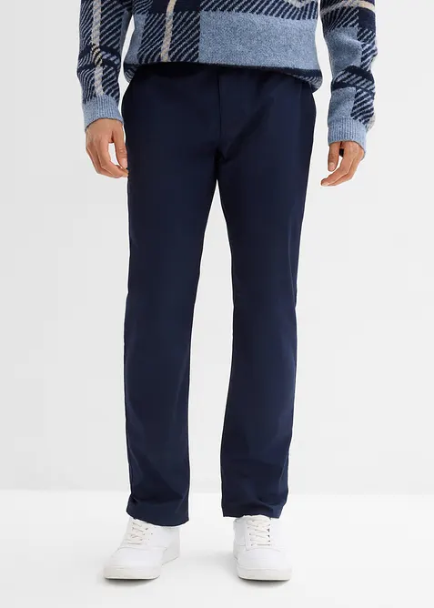 Chino kalhoty s pohodln&yacute;m pasem a opaskem, Regular Fit, Straight, bonprix