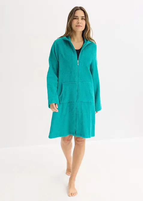 Frot&eacute; župan z organick&eacute; bavlny, se zipem, bonprix