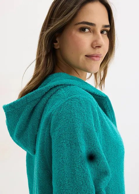 Frot&eacute; župan z organick&eacute; bavlny, se zipem, bonprix