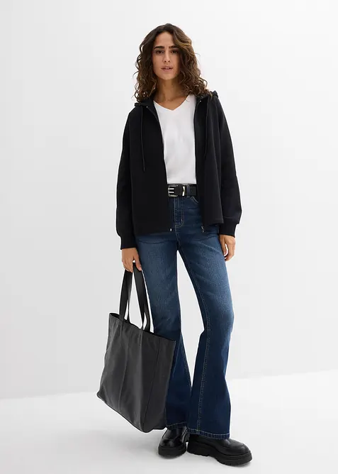 Mikina na zap&iacute;n&aacute;n&iacute;, z čist&eacute; organick&eacute; bavlny, bonprix