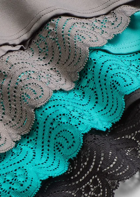 Kalhotky Hipster s krajkou (4 ks v balen&iacute;), bonprix