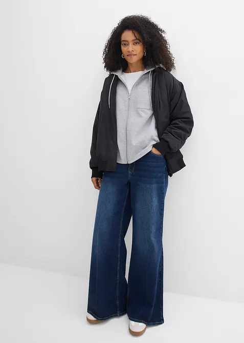 Prop&iacute;nac&iacute; mikina s kapuc&iacute; a recyklovan&yacute;m polyesterem, bonprix