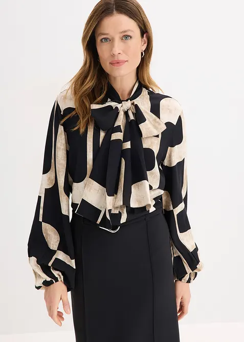 Halenka s vazačkou, ze spl&yacute;vav&eacute; visk&oacute;zy, bonprix