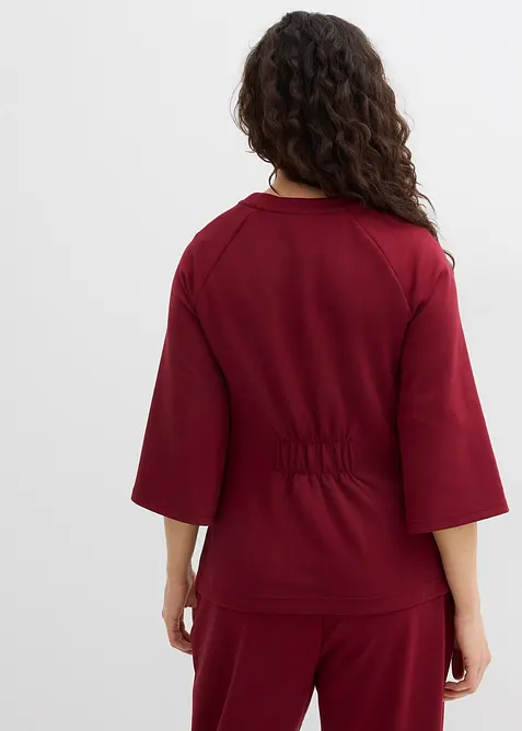 Boxy tričko z materi&aacute;lu scuba, s elastickou vsadkou, bonprix