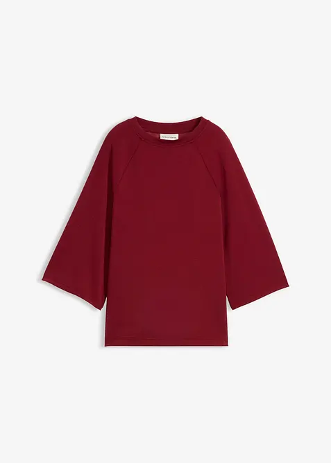 Boxy tričko z materi&aacute;lu scuba, s elastickou vsadkou, bonprix