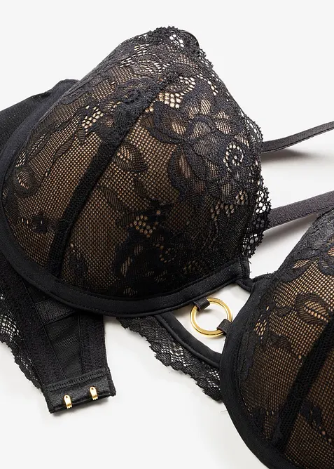 Balkonetov&aacute; podprsenka s květinovou krajkou, bonprix