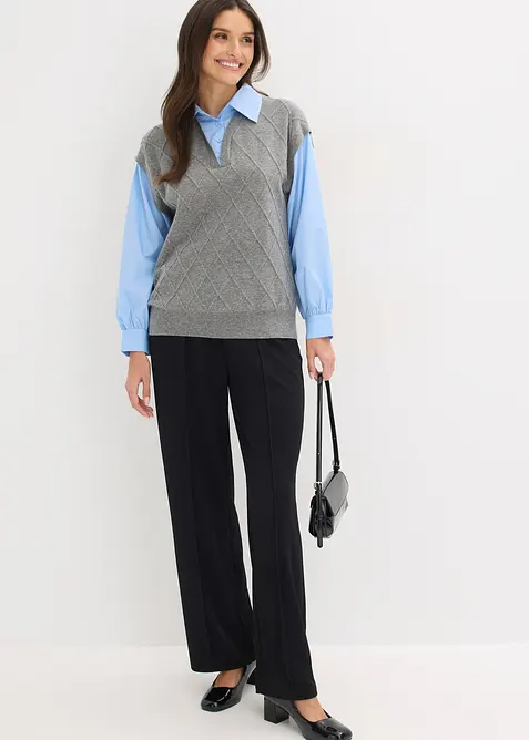 Svetr s halenkovou vsadkou, bonprix