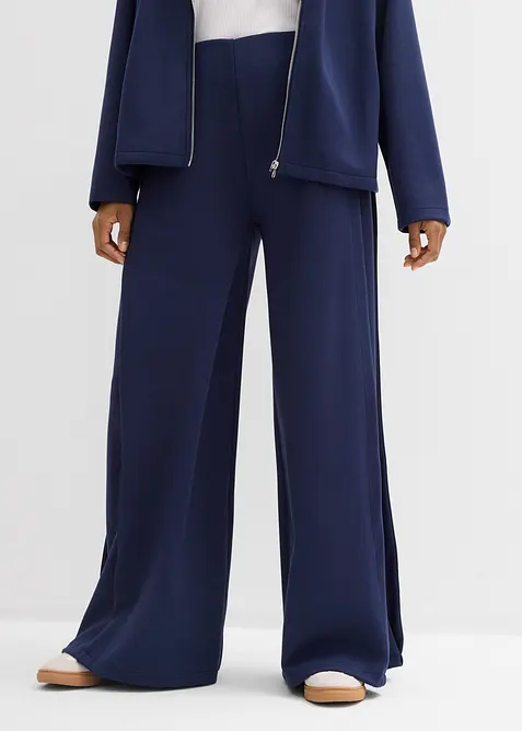 &Scaron;irok&eacute; kalhoty s postrann&iacute;m skladem, z modalov&eacute; směsi, bonprix