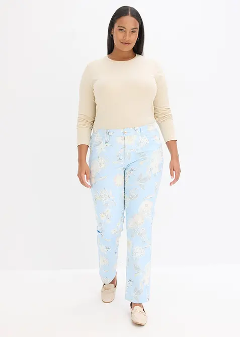 Strečov&eacute; kalhoty s potiskem, bonprix