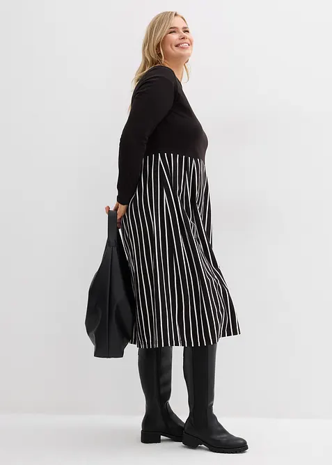 &Scaron;aty z bavlněn&eacute;ho žerzeje, midi d&eacute;lka, bonprix