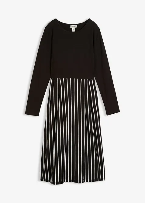 &Scaron;aty z bavlněn&eacute;ho žerzeje, midi d&eacute;lka, bonprix