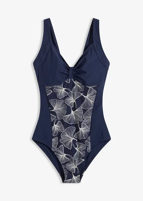 Stahovac&iacute; jednod&iacute;ln&eacute; plavky s poti&scaron;těnou vsadkou, lehk&yacute; tvaruj&iacute;c&iacute; efekt, bonprix