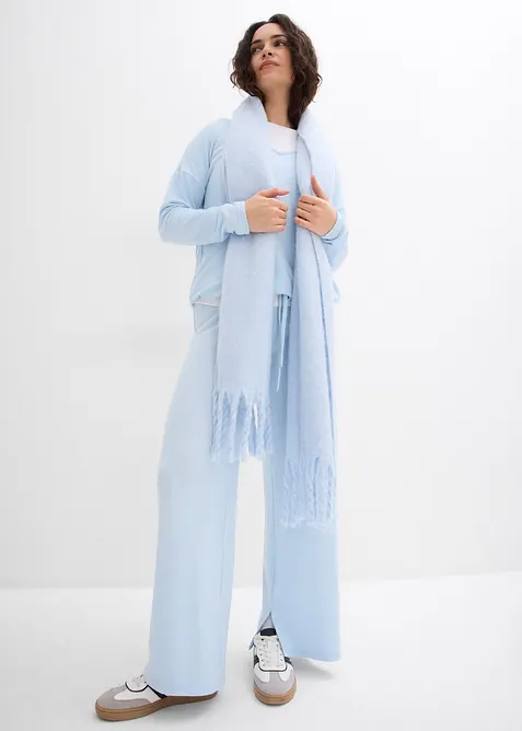 Žerzejov&eacute; kalhoty se vzhledem pleteniny, bonprix