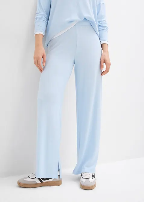 Žerzejov&eacute; kalhoty se vzhledem pleteniny, bonprix