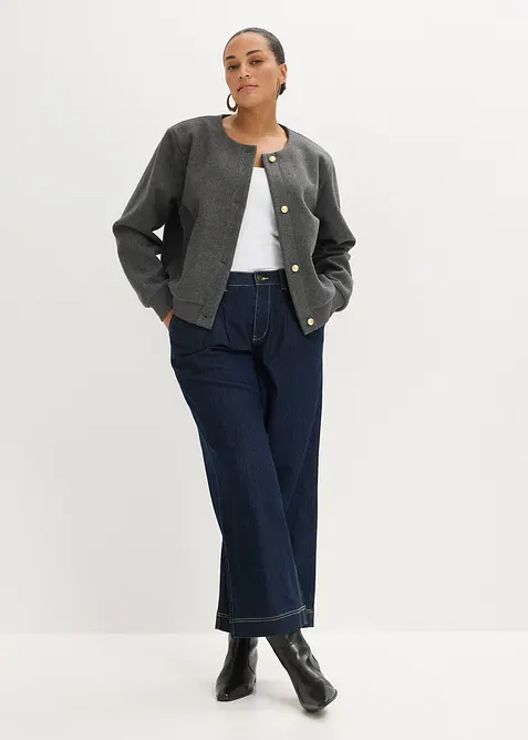 Bluzon z hebk&eacute;ho bukl&eacute; materi&aacute;lu, bonprix