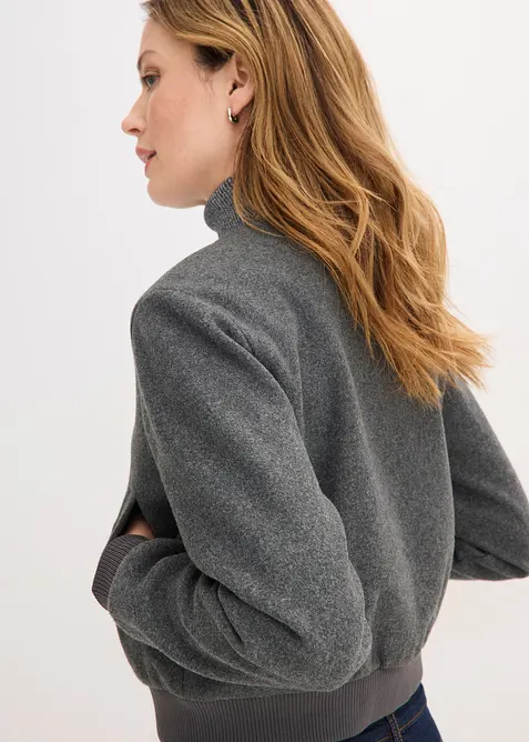 Bluzon z hebk&eacute;ho bukl&eacute; materi&aacute;lu, bonprix