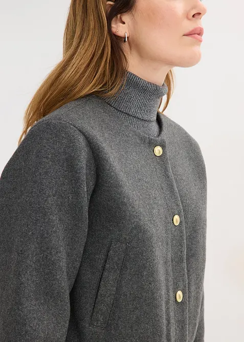 Bluzon z hebk&eacute;ho bukl&eacute; materi&aacute;lu, bonprix